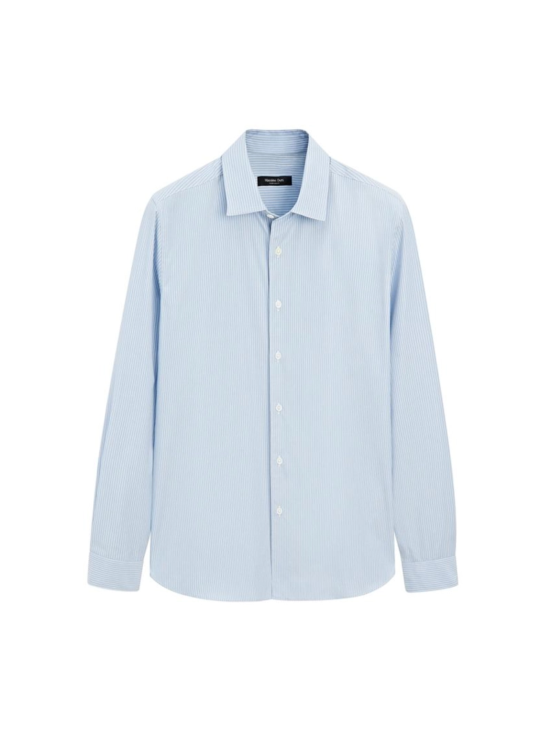 Рубашка из 100% хлопкового поплина в полоску