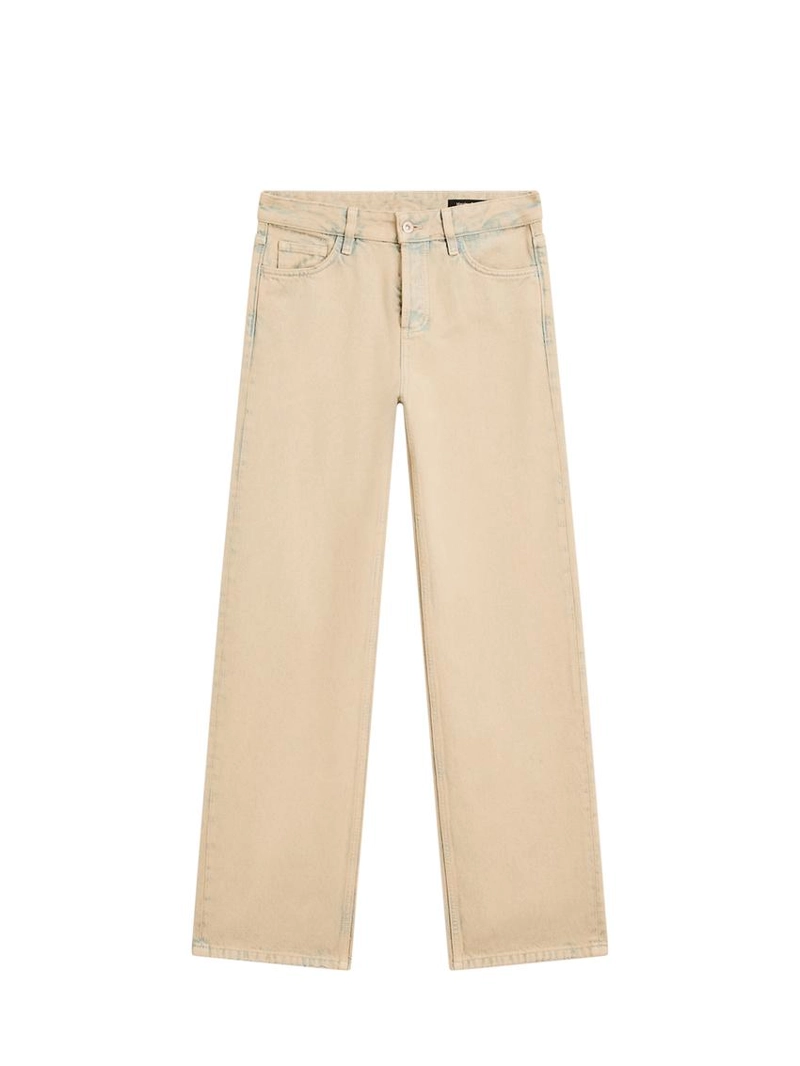 Джинсы из хлопка с широкими штанинами и средней посадкой