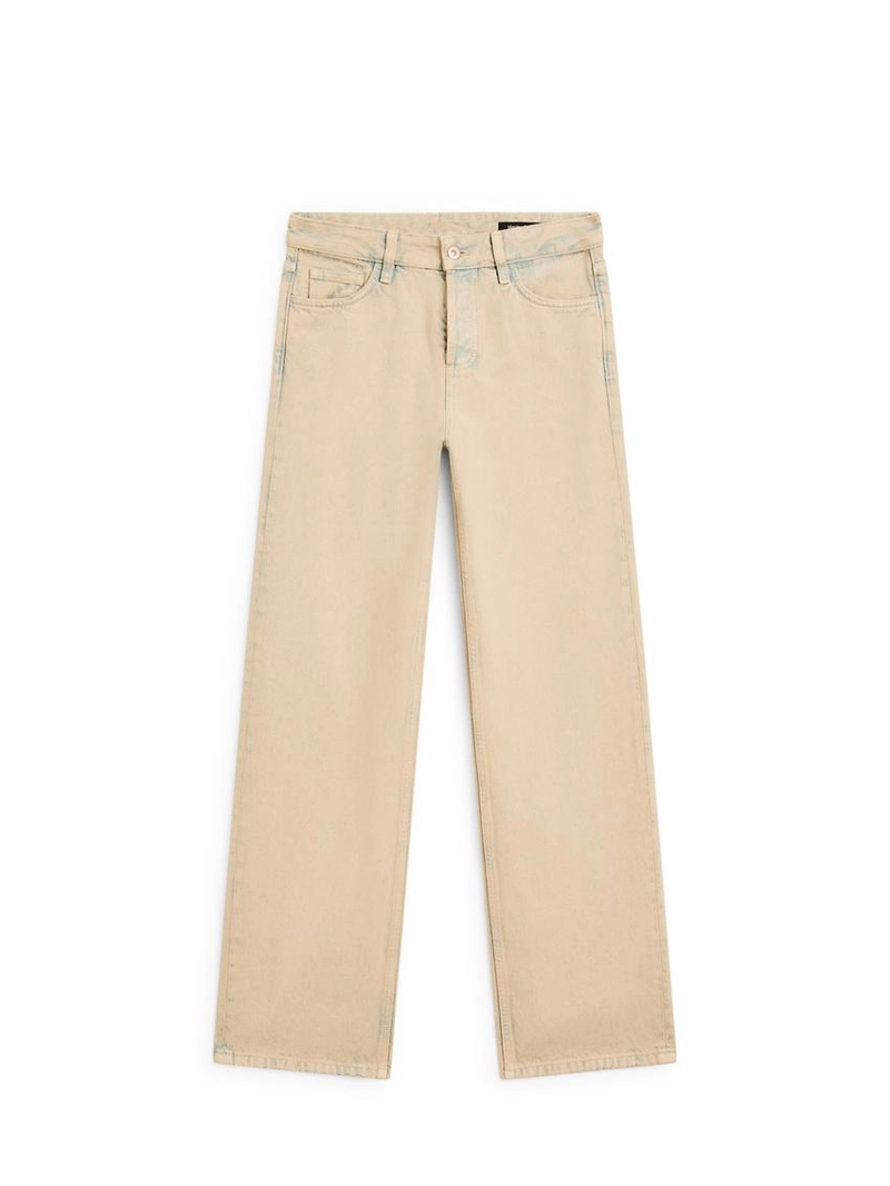 Джинсы из хлопка с широкими штанинами и средней посадкой