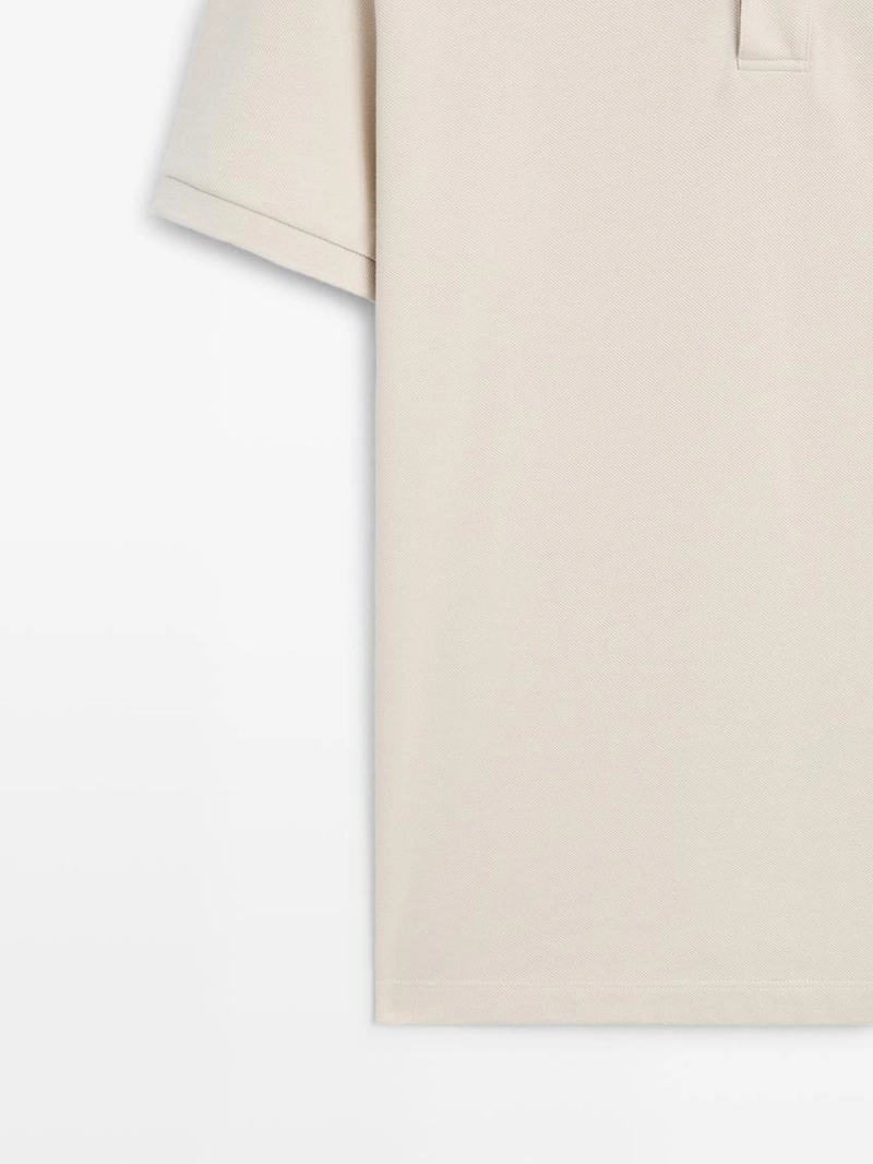 Поло из микротекстурированного хлопка