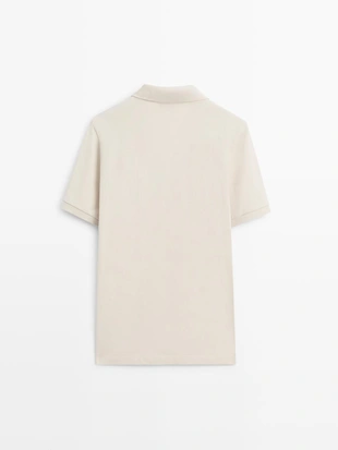 Поло из микротекстурированного хлопка- Заказать в России