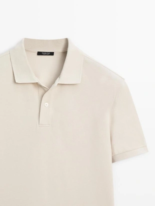 Поло из микротекстурированного хлопка- Заказать в России