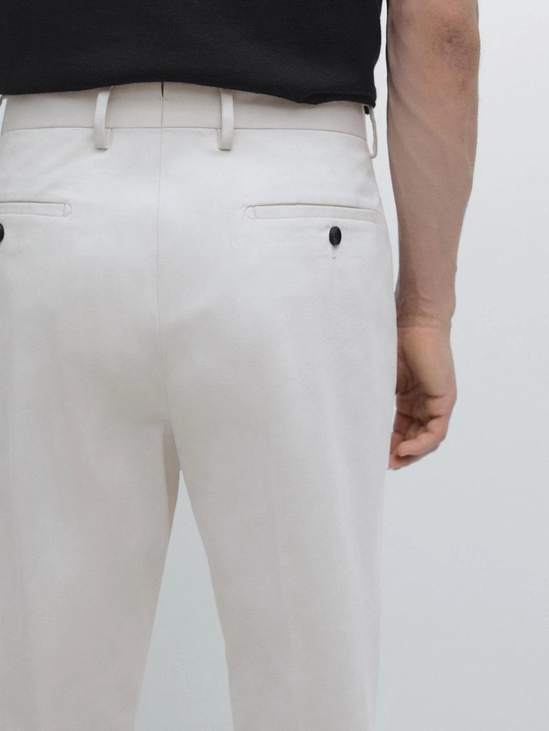 Брюки из хлопкового смесового твила