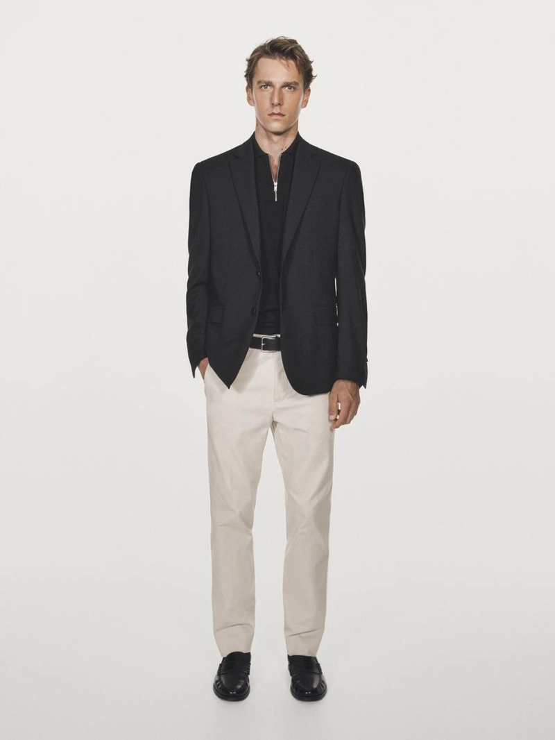 Брюки из хлопкового смесового твила