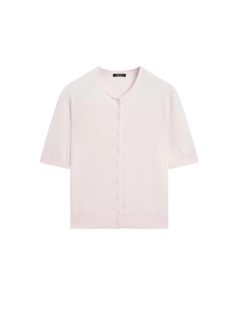 Кардиган из хлопкового микса с короткими рукавами