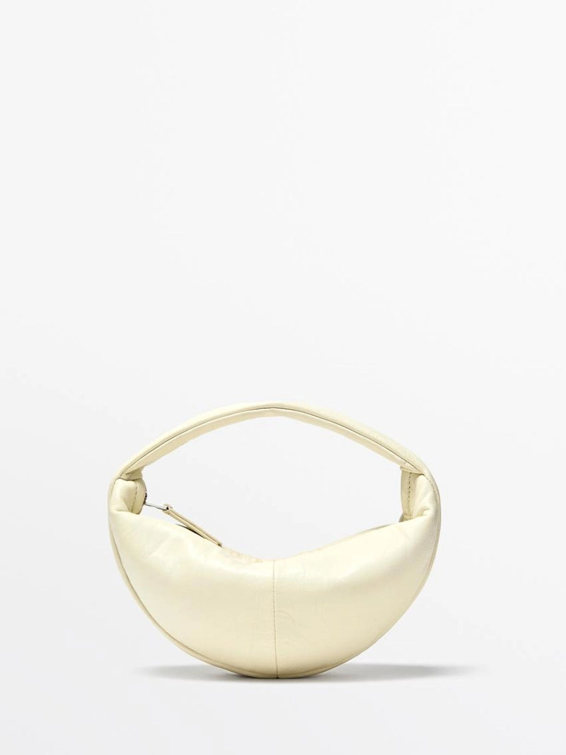 Сумка из натуральной кожи в форме полумесяца
