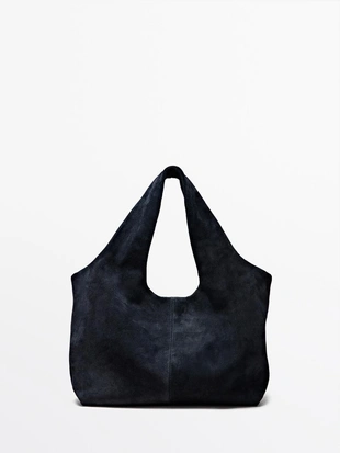 Сумка-шоппер из натуральной разделанной кожи среднего размера- Заказать в России