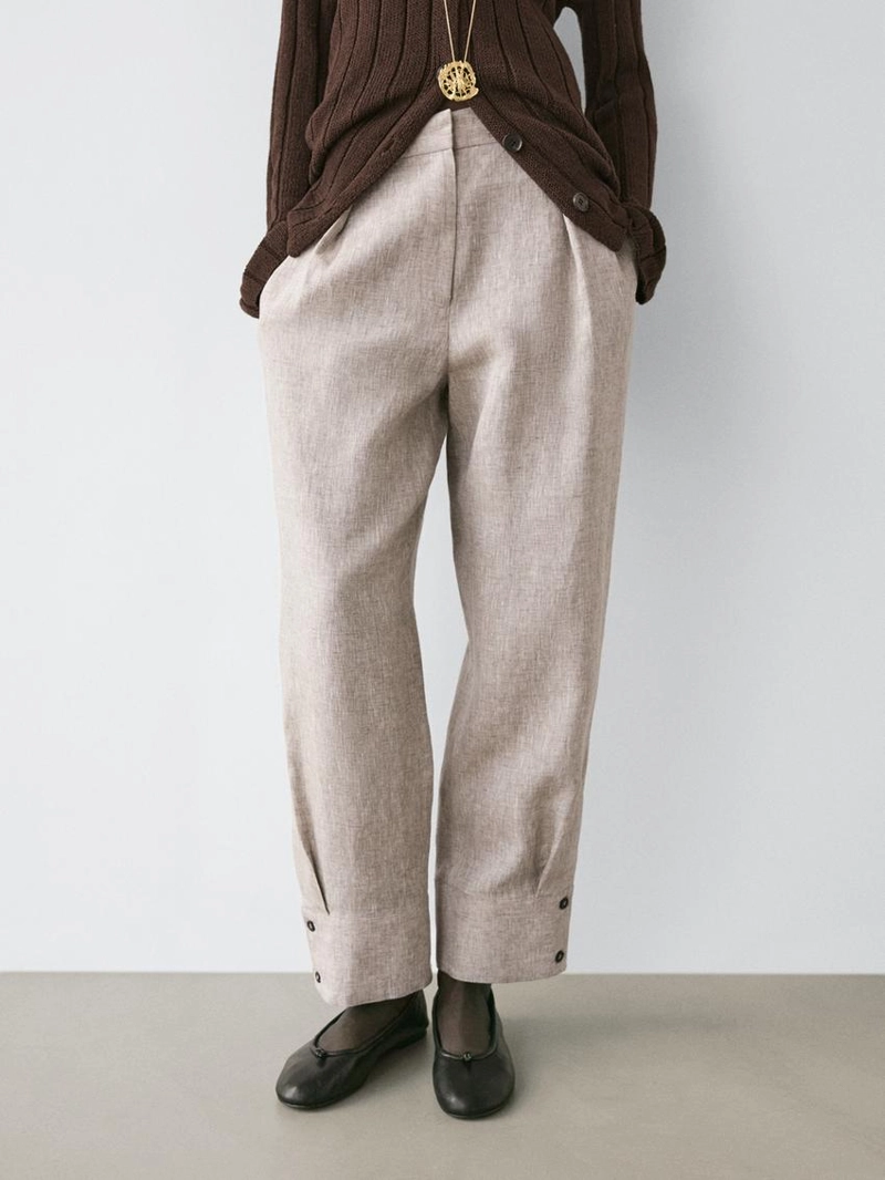 Брюки-костюм с деталью пряжки