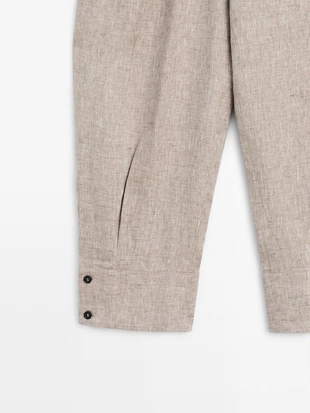 Брюки-костюм с деталью пряжки- Заказать в России