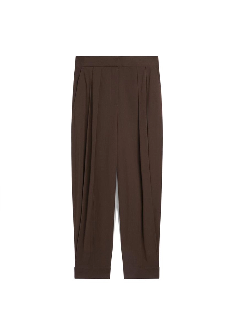 Брюки-саруэль с защипами