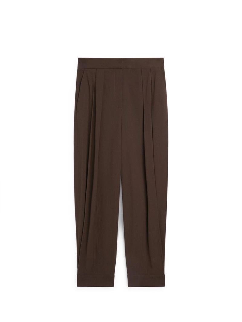 Брюки-саруэль с защипами