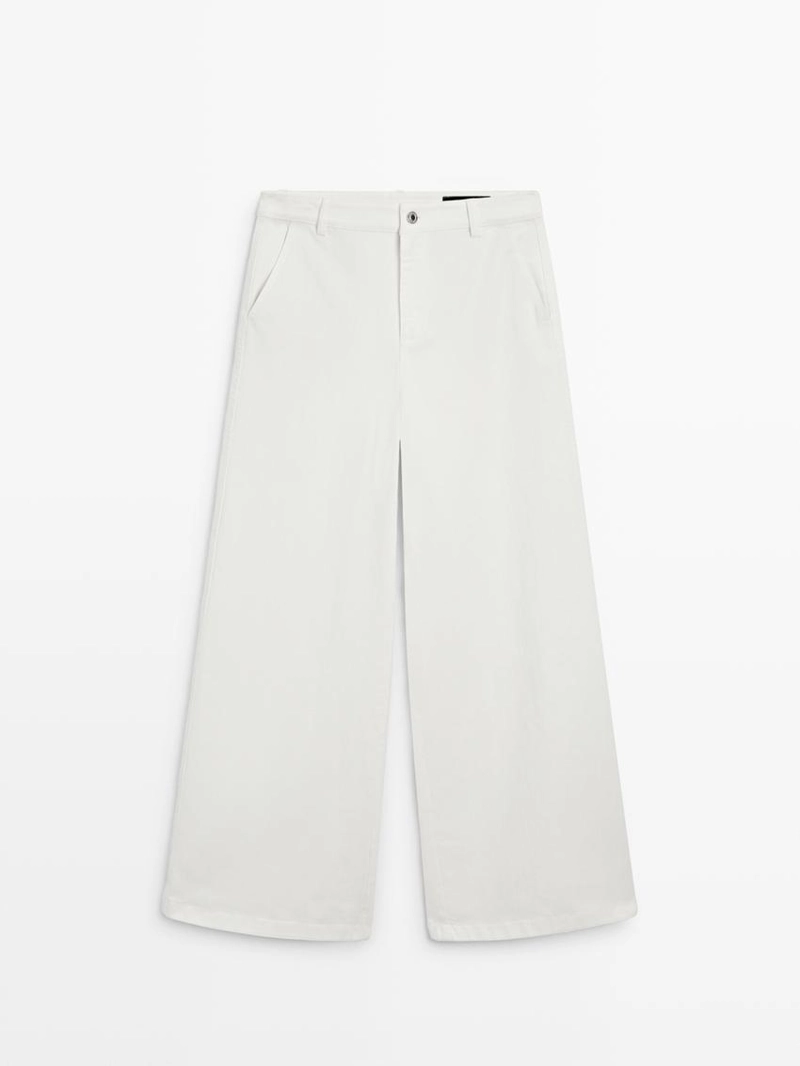 Джинсы палазцо с высокой посадкой