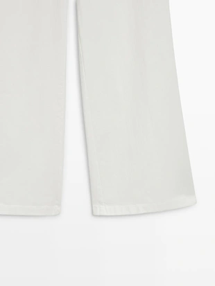 Джинсы палазцо с высокой посадкой- Заказать в России