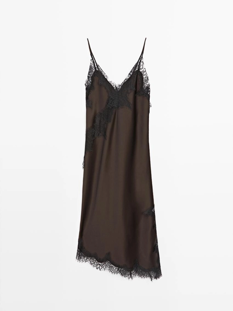 Платье-майка с кружевными деталями