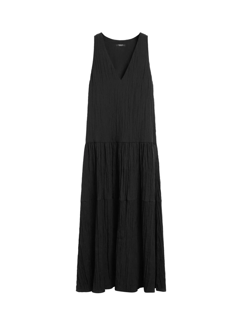 Платье миди с плиссировкой