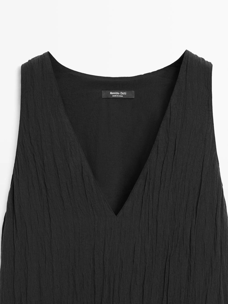 Платье миди с плиссировкой