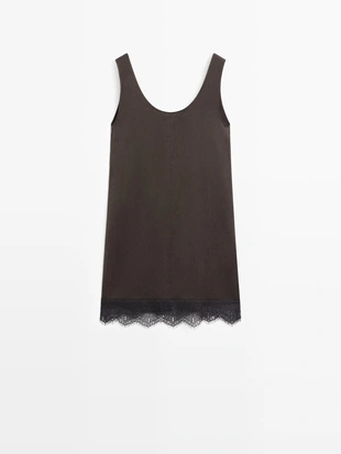 Платье с кружевными деталями- Заказать в России