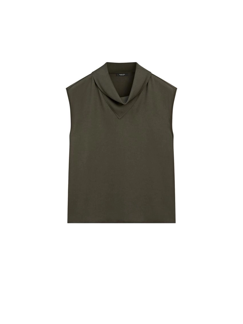 Рубашка с драпировкой на воротнике