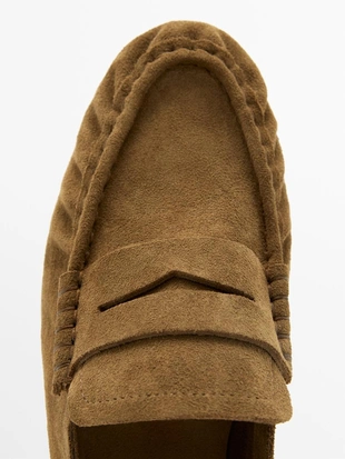 Мягкие туфли из разделанной кожи- Заказать в России