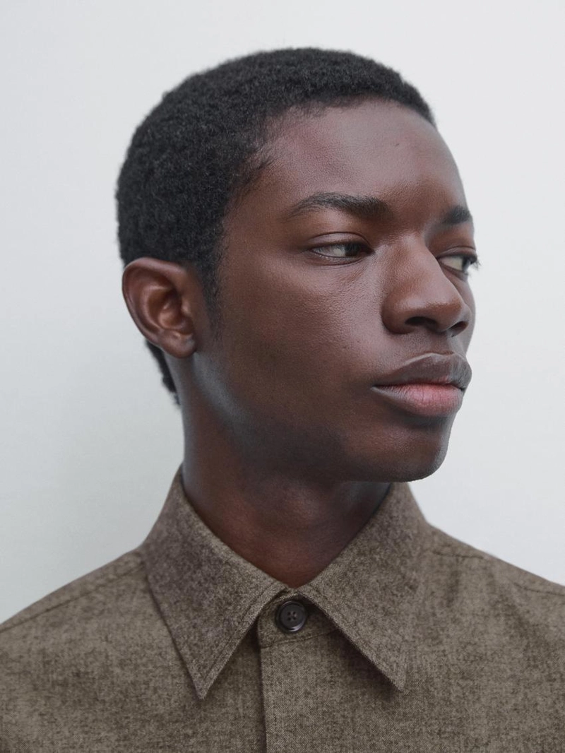 Рубашка-овершит из шерстяной смеси с карманами