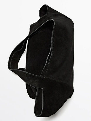 Сумка-шоппер среднего размера из разделанной кожи- Заказать в России