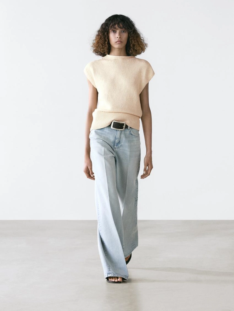 Жилет из смесового хлопкового трикотажа