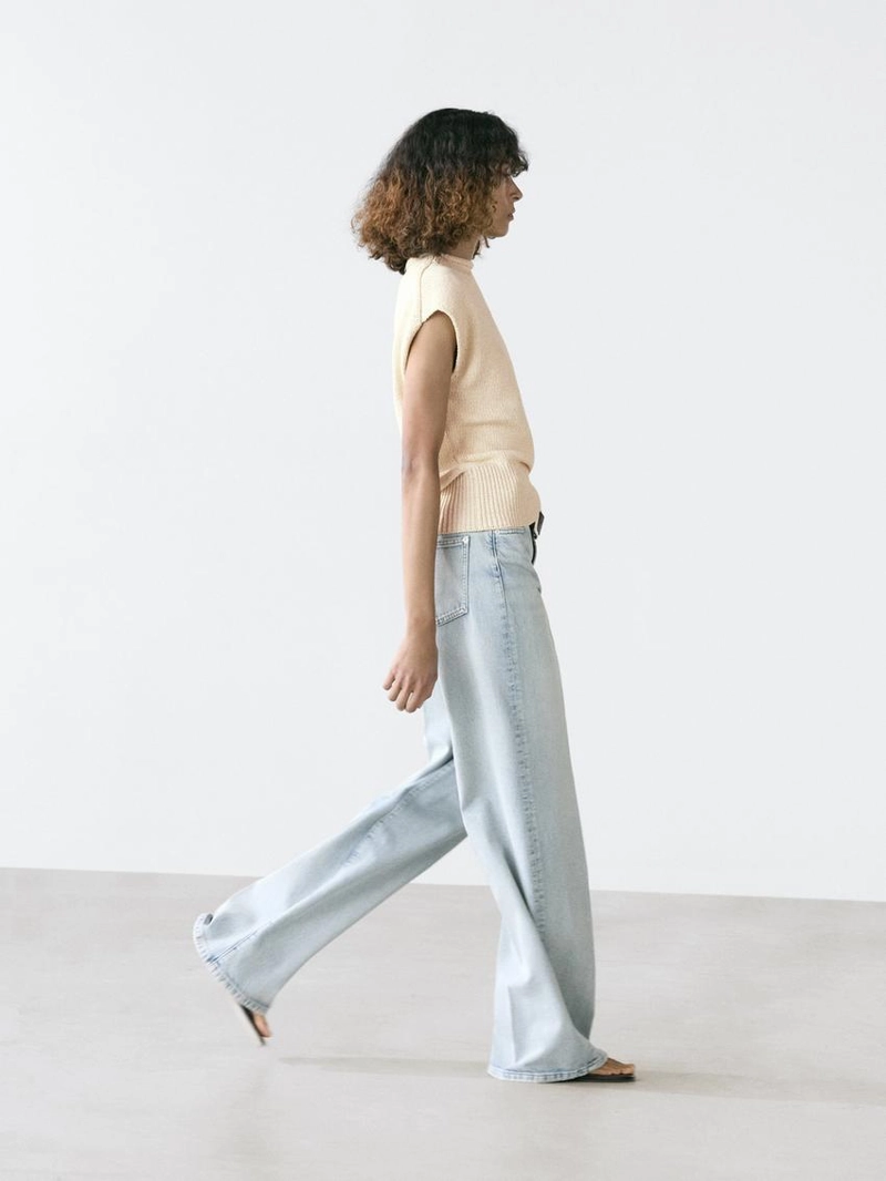 Жилет из смесового хлопкового трикотажа