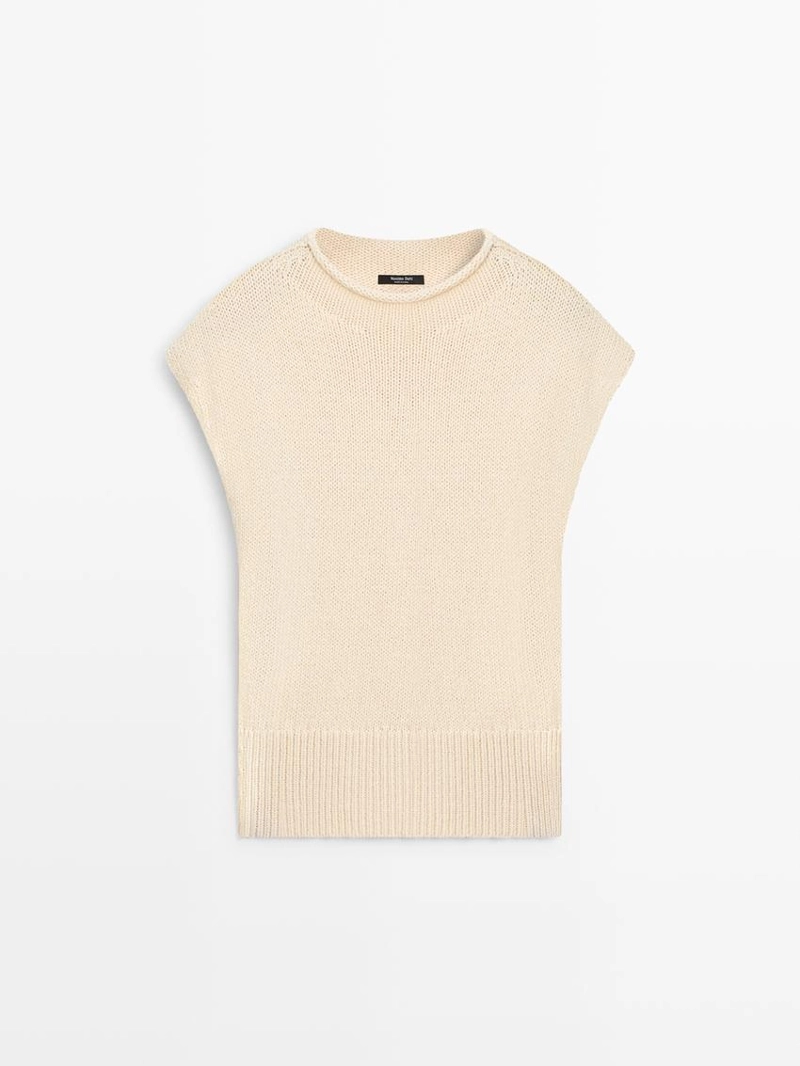 Жилет из смесового хлопкового трикотажа