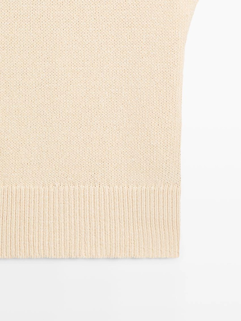 Жилет из смесового хлопкового трикотажа