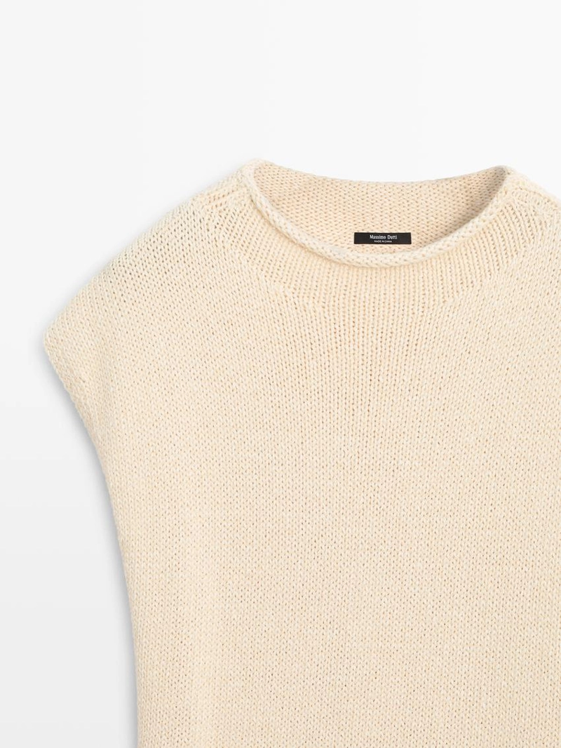 Жилет из смесового хлопкового трикотажа