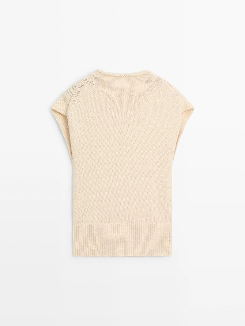 Жилет из смесового хлопкового трикотажа