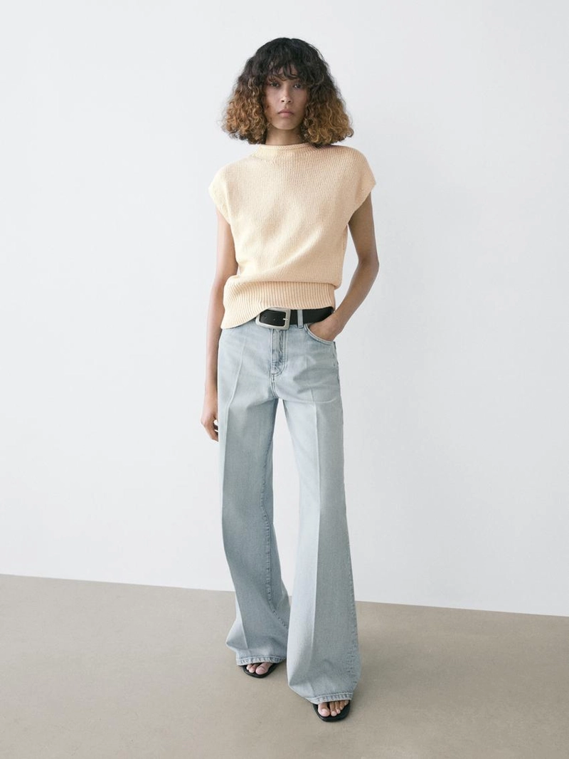 Жилет из смесового хлопкового трикотажа