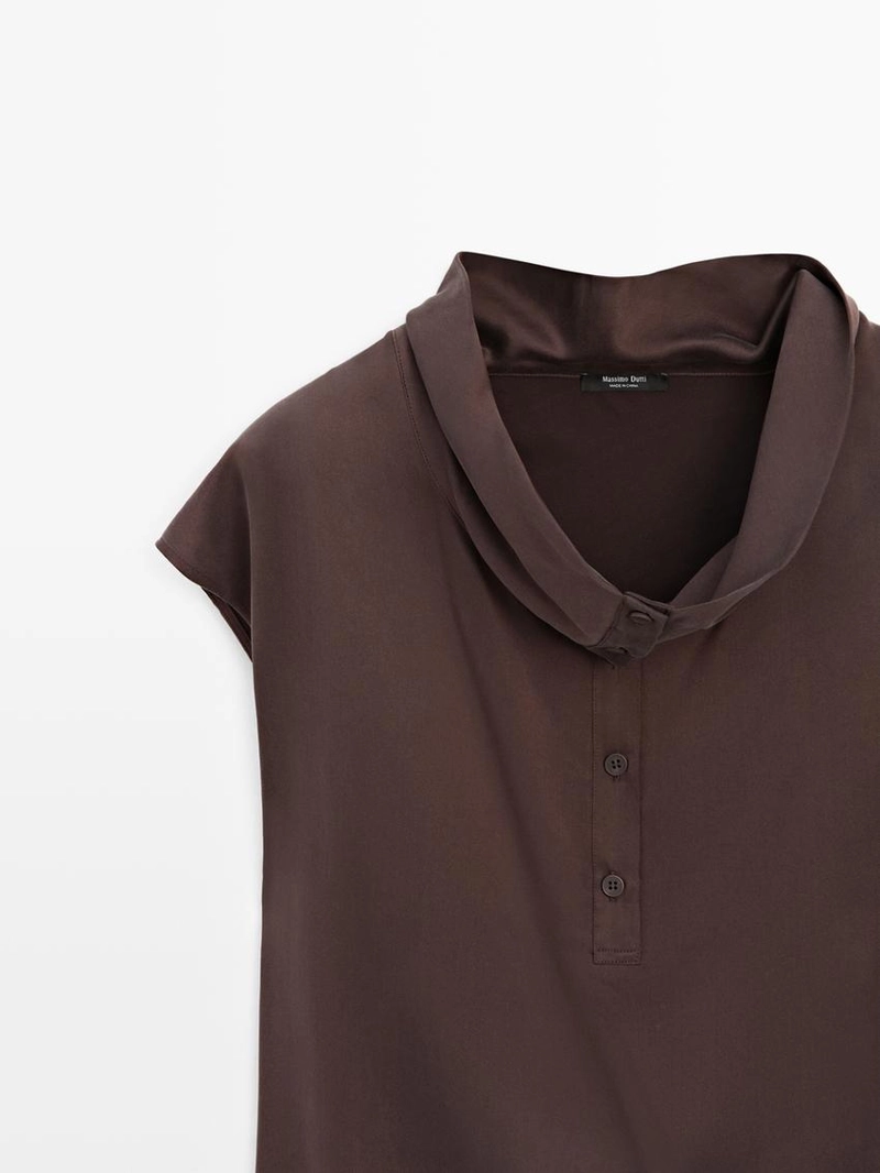 Асимметричный топ с драпировкой