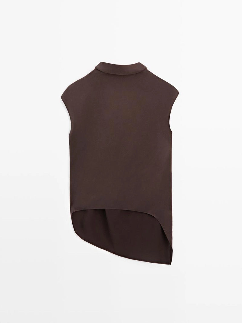 Асимметричный топ с драпировкой