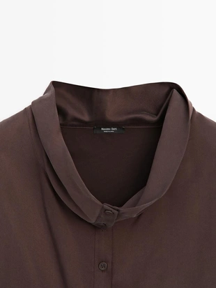 Асимметричный топ с драпировкой- Заказать в России