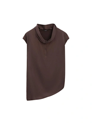 Асимметричный топ с драпировкой- Заказать в России