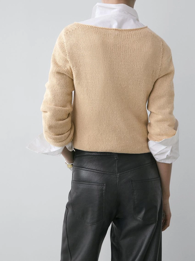 Брюки из овечьей кожи в стиле balloon fit