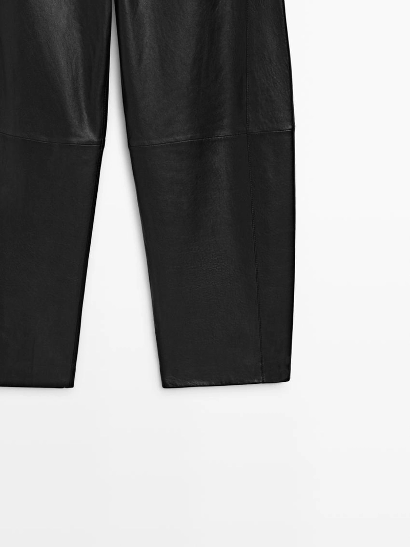 Брюки из овечьей кожи в стиле balloon fit