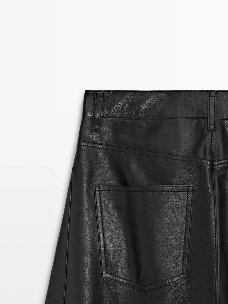 Брюки из овечьей кожи в стиле balloon fit