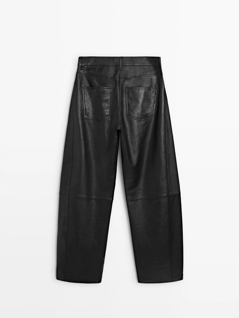 Брюки из овечьей кожи в стиле balloon fit