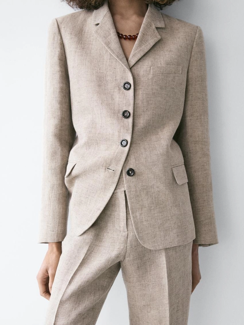 Льняные капри меланж