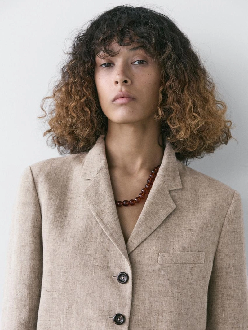 Льняные капри меланж