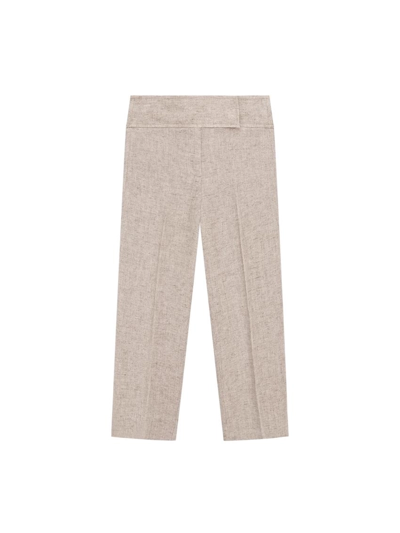 Льняные капри меланж