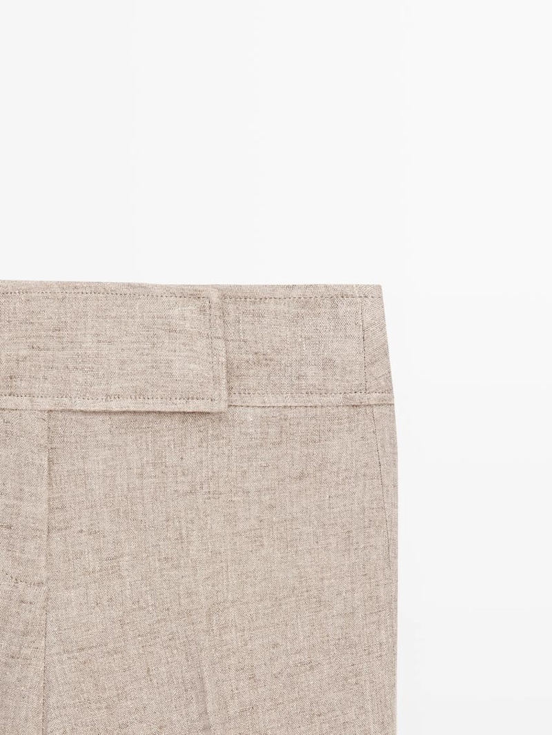 Льняные капри меланж