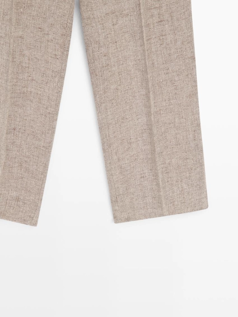 Льняные капри меланж