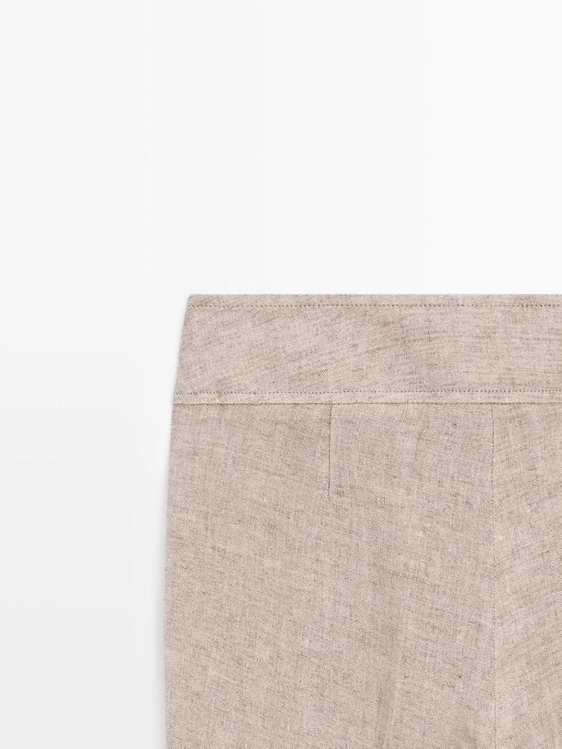 Льняные капри меланж