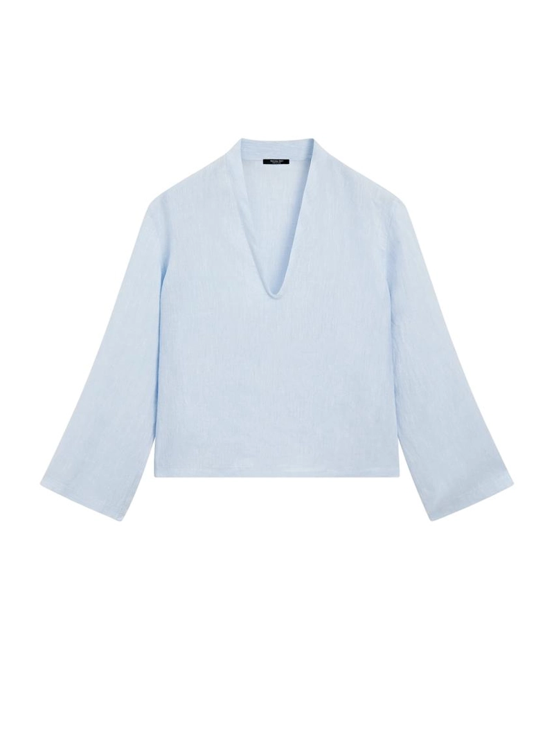 Рубашка с длинным рукавом из 100% льна