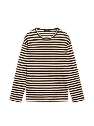 OVERSIZE полосатая футболка с длинным рукавом- Заказать в России