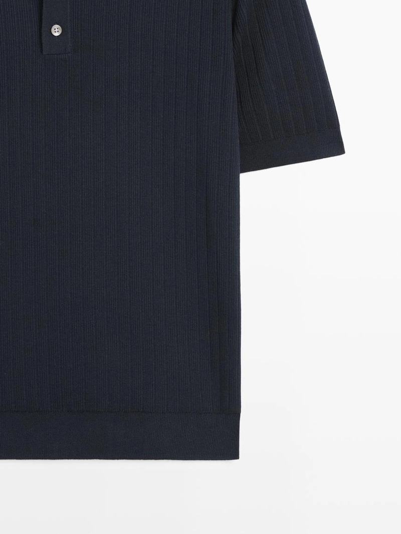 Водолазка-поло из хлопкового трикотажа