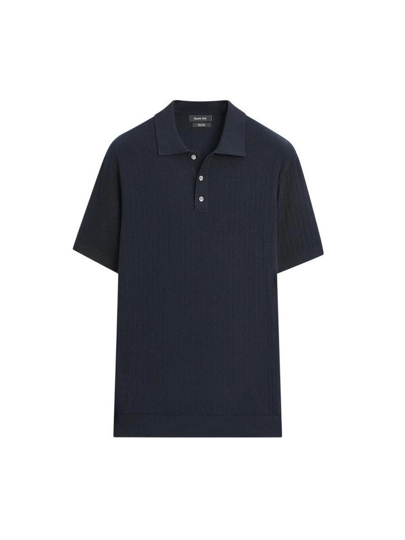 Водолазка-поло из хлопкового трикотажа